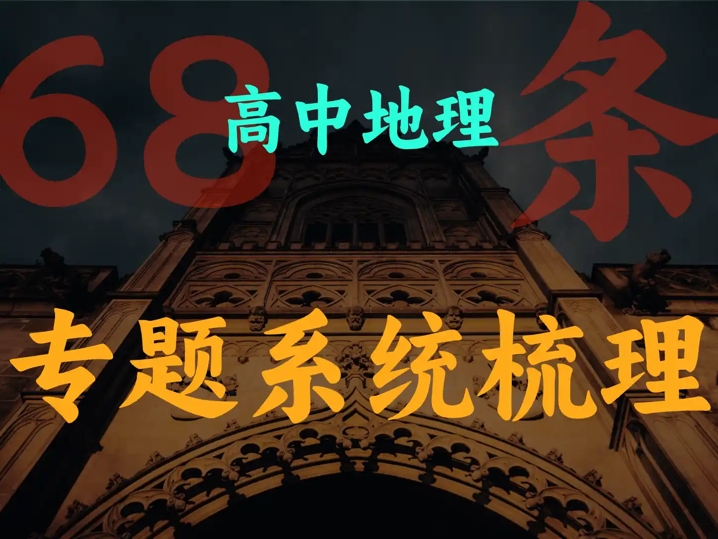 高中地理 68 专题系统梳理